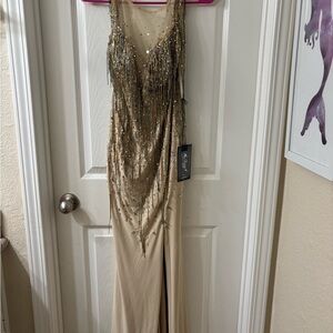 Elegant Beaded Evening Gown